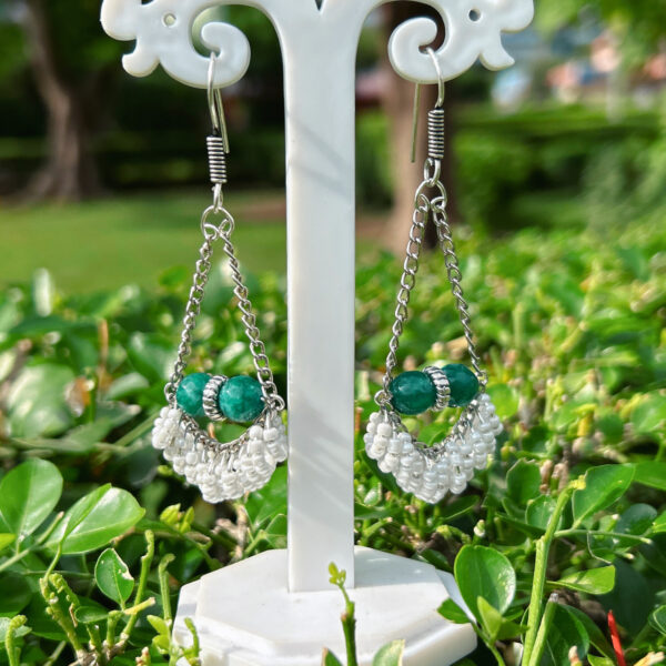 oxidised & silver chain earrings combo – lightweight casual wear earrings for girls - Image 5
